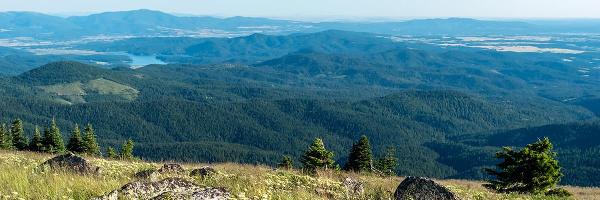 beautiful scenic nature views at Spokane Mountain in Washington state